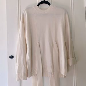 McQ Alexander McQueen Sweater Tie-detailed Wool and Cashmere blend